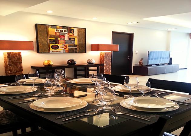 La Royale Jomtien apartments - Dining area La Royale Jomtien apartments - Dining area