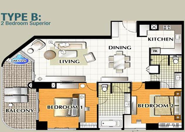 La Royale Jomtien apartments - Floor plan La Royale Jomtien apartments - Floor plan